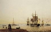 Henry Redmore Merchantmen and other Vessels off the Spurn Light Vessel oil painting on canvas